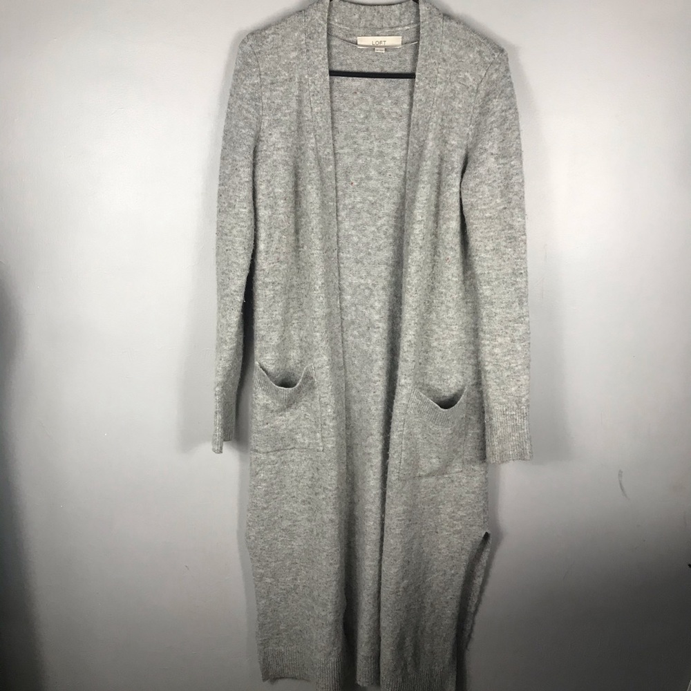 Loft open flow knee length long cardigan Sz Xs